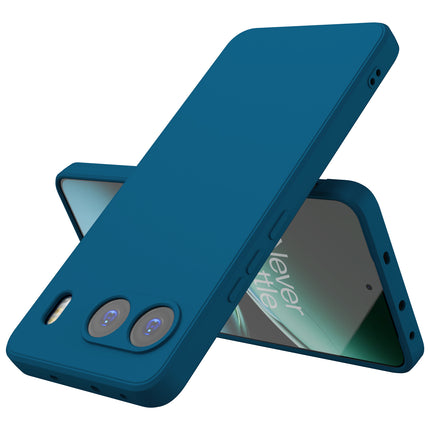 Mobizang Matte Protective Lens Flexible Back Cover for OnePlus Nord 4 | Slim Silicone with Soft Lining Shockproof Full Body Bumper Case (Blue)