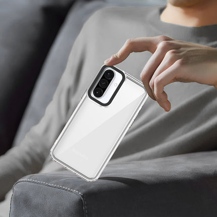 Mobizang Warrior Acrylic Clear Back Cover For Samsung Galaxy A36 | Slim Shockproof [Military Grade Protection] Hybrid Bumper Case (Clear Sides)