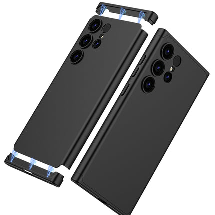 Mobizang Double Dip Full 360 Protection Back Case Cover for Samsung Galaxy S24 Ultra (Black)