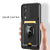 Kapa Bisen Back Cover for Honor 90 (5G) | Inbuilt Camera Slider Ring Stand and Card Pocket Shockproof Slim Bumper Back Case (Black)