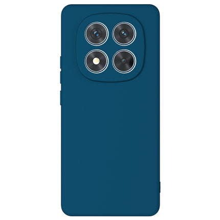 Mobizang Matte Protective Lens Flexible Back Cover for Redmi Note 14 Pro (5G) | Slim Silicone with Soft Lining Shockproof Full Body Bumper Case (Blue)