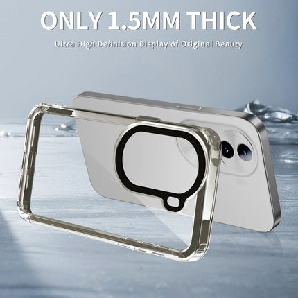 Mobizang Warrior Acrylic Clear Back Cover For Oppo Reno 11 pro | Slim Shockproof [Military Grade Protection] Hybrid Bumper Case (Grey Sides)