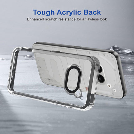 Mobizang Warrior Acrylic Clear Back Cover For Nothing Phone 2A | Slim Shockproof [Military Grade Protection] Hybrid Bumper Case (Clear Sides)