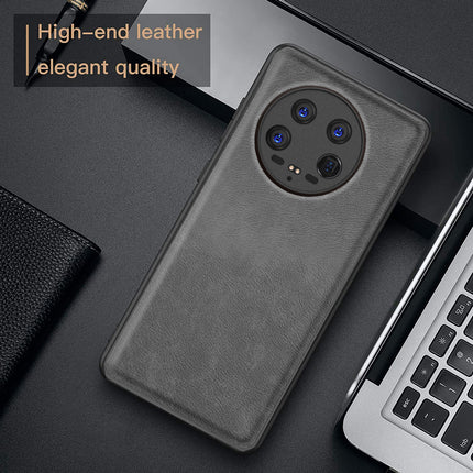 Mobizang Tux Leather Back Cover for Xiaomi 14 ULTRA (5G) | Slim Shockproof Camera Protection Bumper Case (Grey)