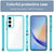 Mobizang Unicorn Acrylic Clear Back Cover For Samsung Galaxy A35 (5G) | Slim Shockproof [Military Grade Protection] Hybrid Bumper Case (Blue Sides)