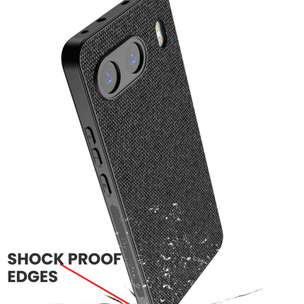 Mobizang Soft Full Fabric Protective Back Case Cover for OnePlus Nord 4 | Shockproof Slim Hard Anti Slip Back Case (Black)