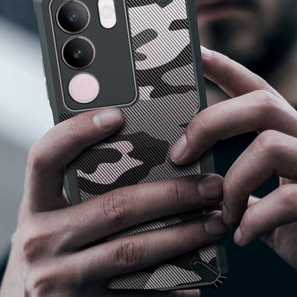 Mobizang Bull Camouflage Back Cover for Vivo V29 (5G) / Vivo V29 Pro (5G) | [Military Grade Protection] Shock Proof Slim Hybrid Bumper Case (Black)