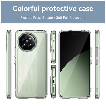 Mobizang Unicorn Acrylic Clear Back Cover For Xiaomi 14 Civi | Slim Shockproof [Military Grade Protection] Hybrid Bumper Case (Clear Sides)