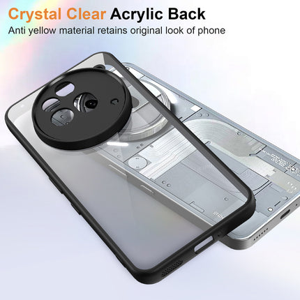 Mobizang Hawkeye Clear Back Cover for Nothing Phone 3A Pro | Camera Lens Protector Shockproof Slim Clear Case Cover (Black Sides)