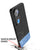 Mobizang Soft Fabric & Leather Hybrid Protective Back Cover for Vivo V50 5G | Shockproof Slim Hard Anti Slip Back Case (Black,Blue)