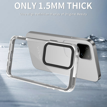 Mobizang Warrior Acrylic Clear Back Cover For Vivo V30 / V30 PRO | Slim Shockproof [Military Grade Protection] Hybrid Bumper Case (Clear Sides)