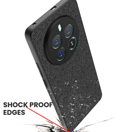 Mobizang Soft Full Fabric Protective Back Case Cover for Realme 12 Plus / Narzo 70 / Narzo 70 PRO | Shockproof Slim Hard Anti Slip Back Case (Black)