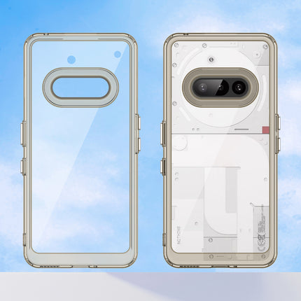 Mobizang Unicorn Acrylic Clear Back Cover For Nothing Phone 3A 5G | Slim Shockproof [Military Grade Protection] Hybrid Bumper Case (Grey Sides)