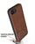 Mobizang Tux Leather Back Cover for Apple iPhone 16E | Slim Shockproof Camera Protection Bumper Case (Brown)