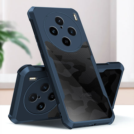 Mobizang Beetle Camouflage Back Cover for Vivo X100 Pro (5G) | [Military Grade Protection] Shock Proof Slim Hybrid Bumper Case (Blue)