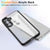 Mobizang Hawkeye Clear Back Cover for Samsung Galaxy S25 | Camera Lens Protector Shockproof Slim Clear Case Cover (Black Sides)