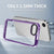 Mobizang Warrior Acrylic Clear Back Cover For Apple iPhone 16E | Slim Shockproof [Military Grade Protection] Hybrid Bumper Case (Purple Sides)
