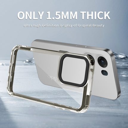 Mobizang Warrior Acrylic Clear Back Cover For Oppo Reno 13 5G | Slim Shockproof [Military Grade Protection] Hybrid Bumper Case (Grey Sides)