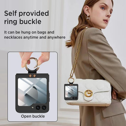 Mobizang Ultra Thin PC Ring Back Case for Samsung Galaxy Flip6 / Z Flip 6 | Shockproof Slim Hard Protective Cover (Black)