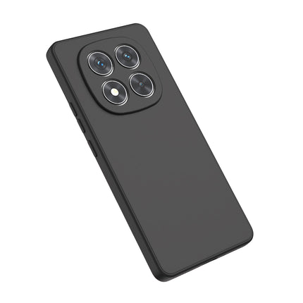 Mobizang Matte Protective Lens Flexible Back Cover for Redmi Note 14 Pro (5G) | Slim Silicone with Soft Lining Shockproof Full Body Bumper Case (Black)