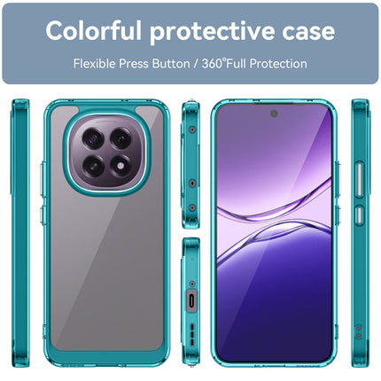 Mobizang Unicorn Acrylic Clear Back Cover For Oppo F29 5G | Slim Shockproof [Military Grade Protection] Hybrid Bumper Case (Blue Sides)