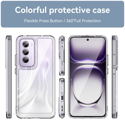 Mobizang Unicorn Acrylic Clear Back Cover For Oppo Reno 12 Pro (5G) | Slim Shockproof [Military Grade Protection] Hybrid Bumper Case (Clear Sides)