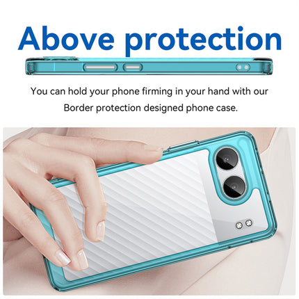 Mobizang Unicorn Acrylic Clear Back Cover For OnePlus Nord 4 | Slim Shockproof [Military Grade Protection] Hybrid Bumper Case (Blue Sides)