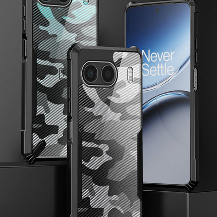 Mobizang Bull Camouflage Back Cover for OnePlus Nord 4 | [Military Grade Protection] Shock Proof Slim Hybrid Bumper Case (Black)