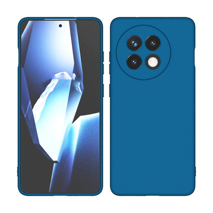 Mobizang Matte Protective Lens Flexible Back Cover for OnePlus 13R | Slim Silicone with Soft Lining Shockproof Full Body Bumper Case (Blue)
