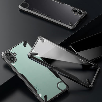Mobizang Bull Clear Back Cover for Nothing CMF Phone 1 | [Military Grade Protection] Shock Proof Slim Hybrid Bumper Case (Black)