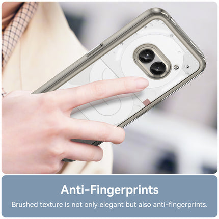 Mobizang Unicorn Acrylic Clear Back Cover For Nothing Phone 2A / 2A Plus | Slim Shockproof [Military Grade Protection] Hybrid Bumper Case (Grey Sides)