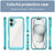 Mobizang Unicorn Acrylic Clear Back Cover For Apple iPhone 16 Plus | Slim Shockproof [Military Grade Protection] Hybrid Bumper Case (Blue Sides)