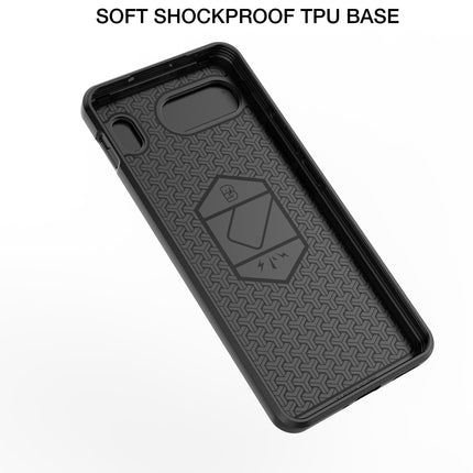 Mobizang Armor Slider Back Cover for OnePlus Nord 4 | Inbuilt Ring + Camera Slider Shockproof Lens Protection Bumper Back Case (Black)