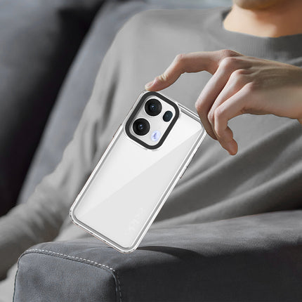 Mobizang Warrior Acrylic Clear Back Cover For Oppo Reno 13 5G | Slim Shockproof [Military Grade Protection] Hybrid Bumper Case (Clear Sides)