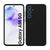 Mobizang Matte Protective Lens Flexible Back Cover for Samsung Galaxy A55 (5G) | Slim Silicone with Soft Lining Shockproof Full Body Bumper Case (Black)