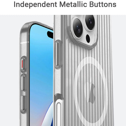 Mobizang Matte Magnetic Wave Grip Back Cover for Vivo X200 Ultra | [MagSafe Compatible] Wireless charging, Slim, Metal Buttons, Frosted Back Case (Blue)