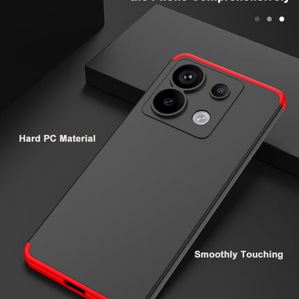 Kapa Double Dip Full 360 Protection Back Case Cover for Redmi Note 13 Pro (5G) (Red , Black)