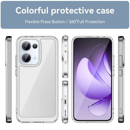 Mobizang Unicorn Acrylic Clear Back Cover For Oppo Reno 13 5G | Slim Shockproof [Military Grade Protection] Hybrid Bumper Case (Clear Sides)