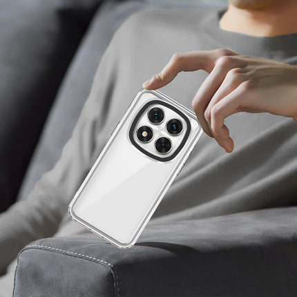 Mobizang Warrior Acrylic Clear Back Cover For Redmi Note 14 Pro (5G) | Slim Shockproof [Military Grade Protection] Hybrid Bumper Case (Clear Sides)