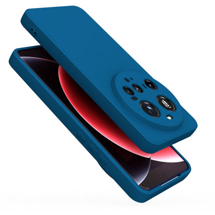 Mobizang Matte Protective Lens Flexible Back Cover for Xiaomi 15 Ultra | Slim Silicone with Soft Lining Shockproof Full Body Bumper Case (Blue)