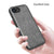 Mobizang Tux Leather Back Cover for Apple iPhone 16E | Slim Shockproof Camera Protection Bumper Case (Grey)