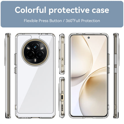 Mobizang Unicorn Acrylic Clear Back Cover For Realme 14 Pro 5G | Slim Shockproof [Military Grade Protection] Hybrid Bumper Case (Clear Sides)