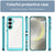 Mobizang Unicorn Acrylic Clear Back Cover For Samsung Galaxy S25 Plus | Slim Shockproof [Military Grade Protection] Hybrid Bumper Case (Blue Sides)