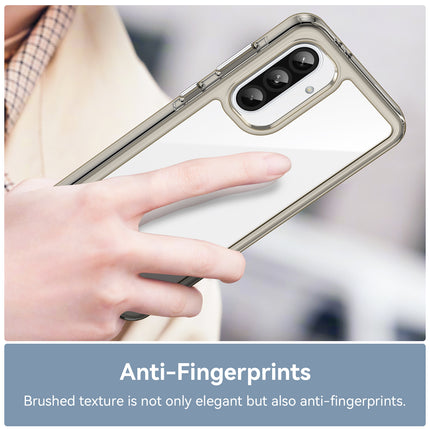 Mobizang Unicorn Acrylic Clear Back Cover For Samsung Galaxy A56 | Slim Shockproof [Military Grade Protection] Hybrid Bumper Case (Grey Sides)
