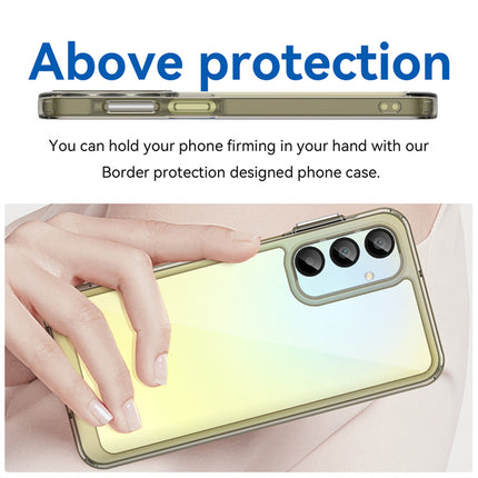 Mobizang Unicorn Acrylic Clear Back Cover For Samsung Galaxy A16 | Slim Shockproof [Military Grade Protection] Hybrid Bumper Case (Grey Sides)