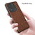 Mobizang Tux Leather Back Cover for Redmi Note 14 (5G) | Slim Shockproof Camera Protection Bumper Case (Brown)