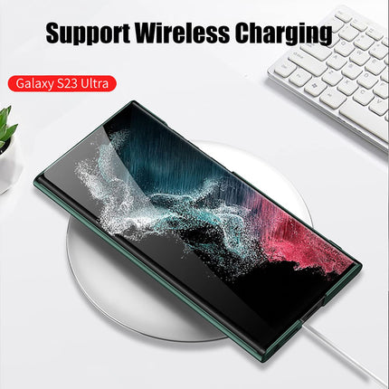 Mobizang Ultra Thin Band + Stand Back Case for Samsung S25 Ultra | Slim Camera Lens Protection Cover with Kickstand (Green)