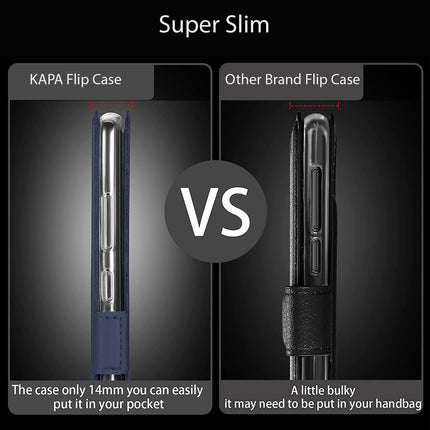 Mobizang Noble Slim Magnetic Leather Flip Case Cover for Redmi Note 14 Pro (5G) | Card Holder Stand Flip Wallet Case (Blue)