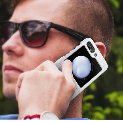 Mobizang Ultra Thin Back Case for Samsung Galaxy Flip6 / Z Flip 6 | Full Body Protection Hard Back Cover (Silver)