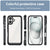 Mobizang Unicorn Acrylic Clear Back Cover For Apple iPhone 16 | Slim Shockproof [Military Grade Protection] Hybrid Bumper Case (Black Sides)